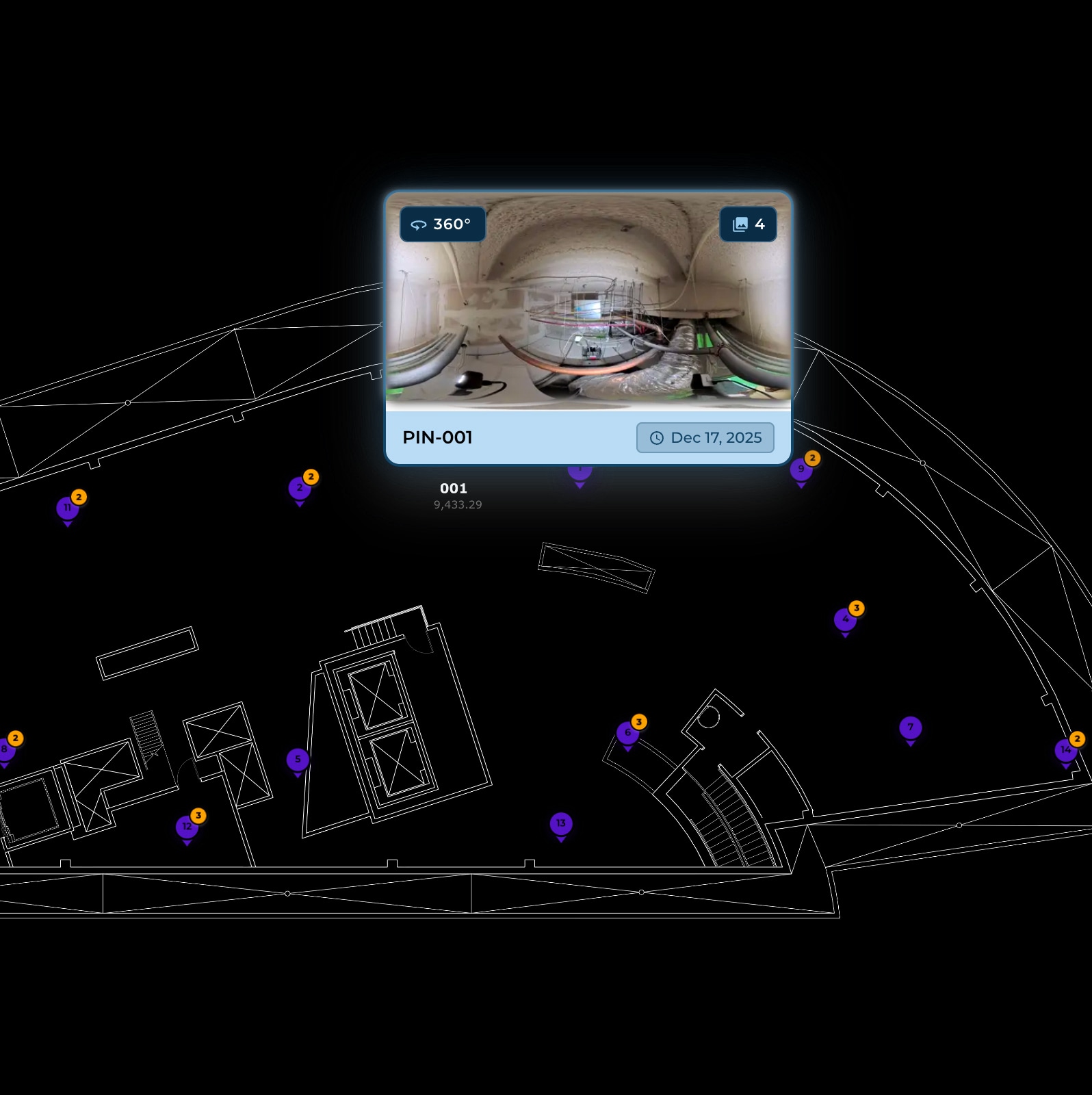 FIELD PDF floor plan with pin annotations
