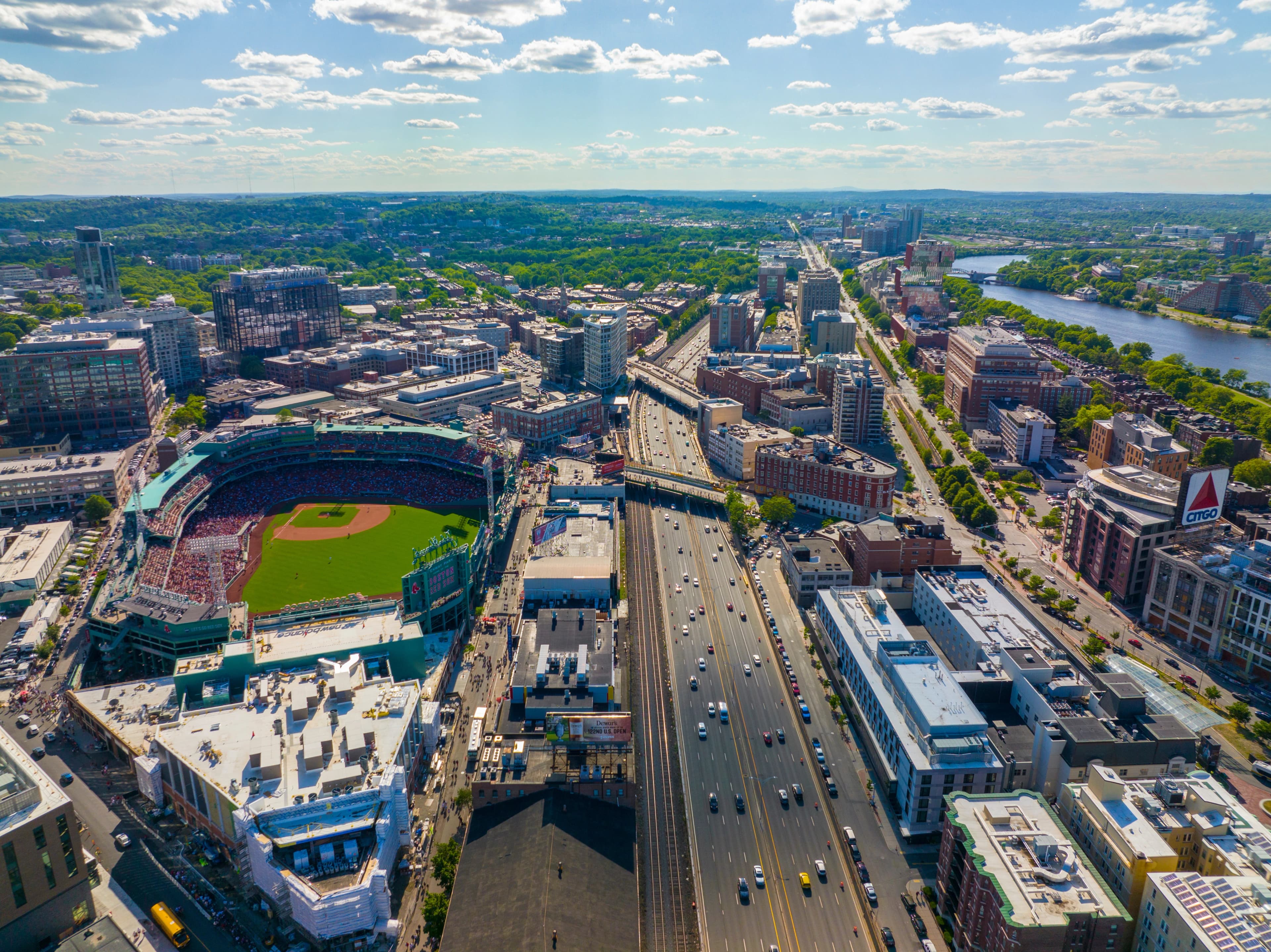 Aerial view of city